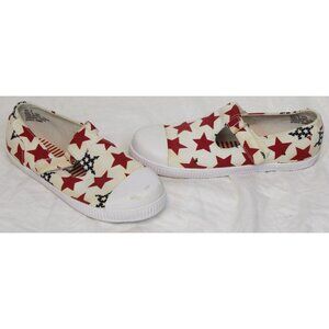 2003 Gymboree Little Firecracker Canvas Sneakers Shoes sz 2 Stars 4th of July